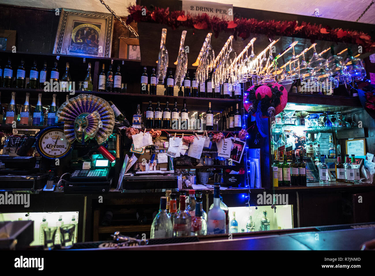 New York City, USA - 29. Juli 2018: Bar Club namens Paris Blues Harlem in Harlem, New York City, USA Stockfoto