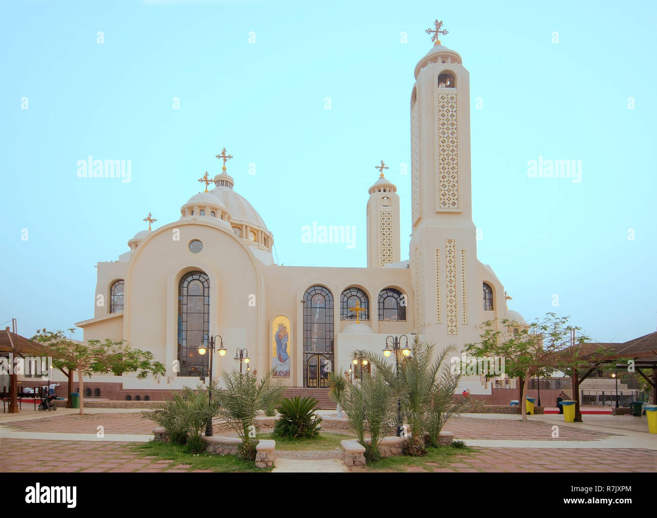 Koptische Orthodoxe Kirche alle Heiligen, die das Leben im Himmel, El Samaaeyeen, Sharm el Sheikh, Sinai, Ägypten Stockfoto