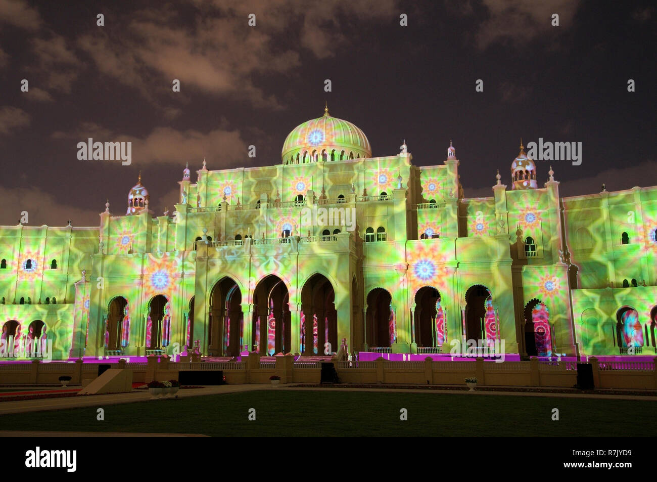 Sharjah Licht Festival, das Islamische Museum der Zivilisation, Sharjah, Emirat Sharjah, Vereinigte Arabische Emirate Stockfoto