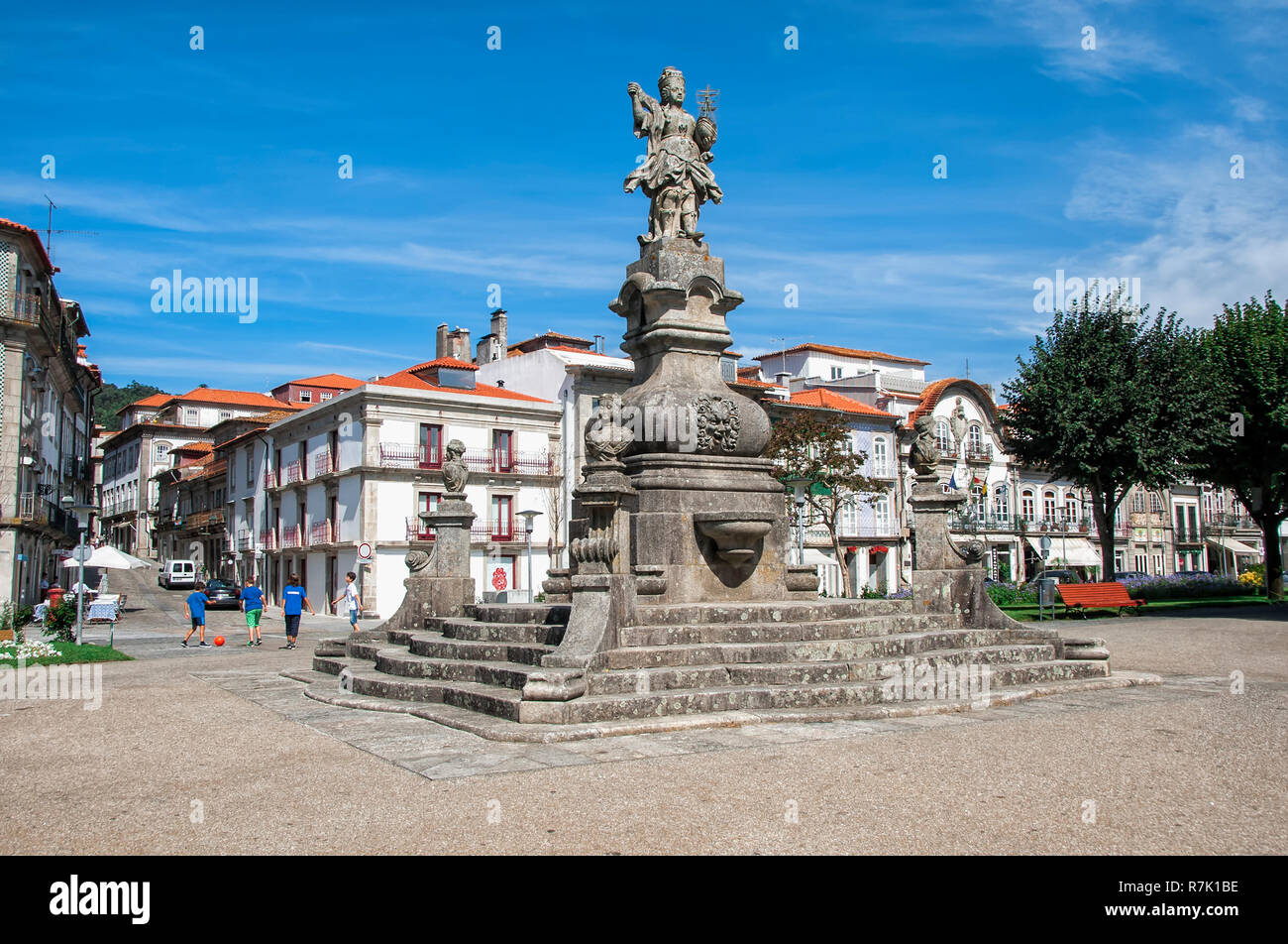 Statue von Viana, Viana do Castelo, Minho, Portugal Stockfoto