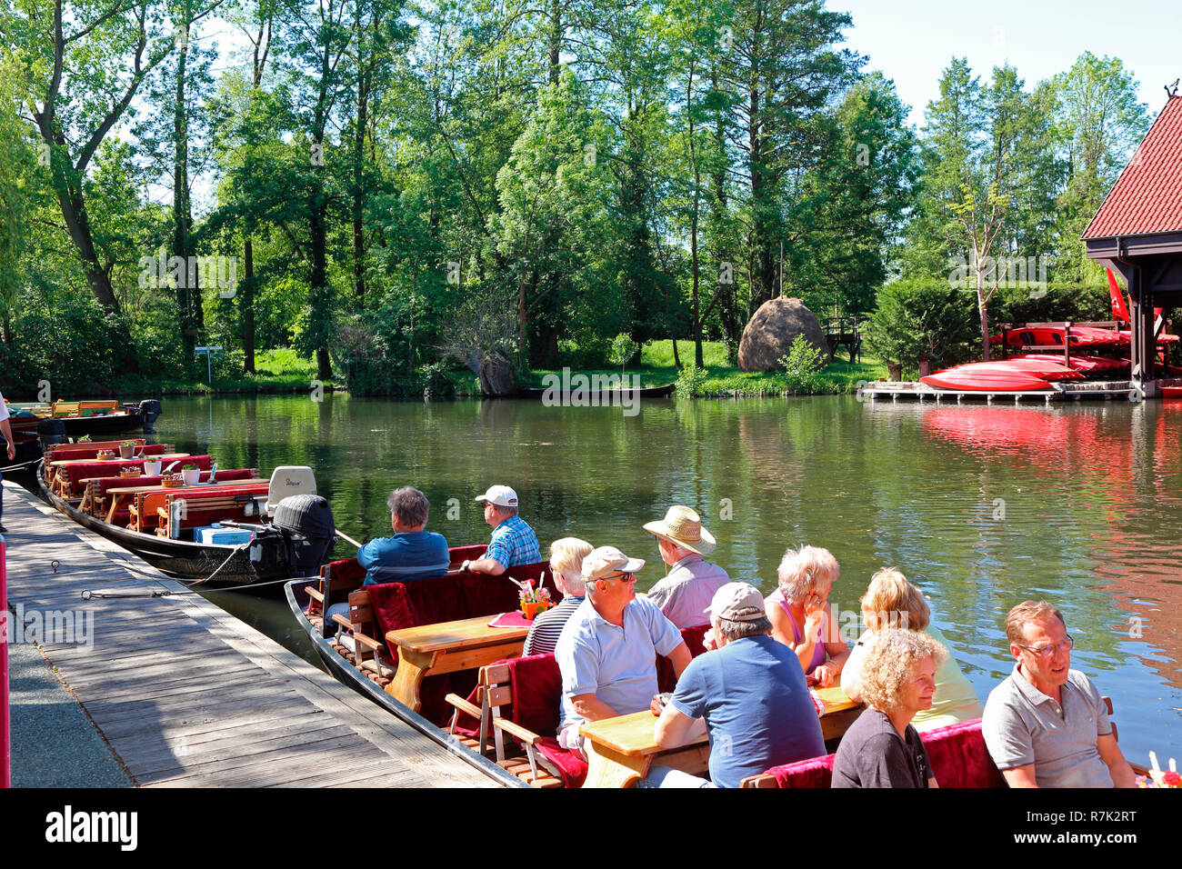 Lübben Spreewald Hafen Stockfoto