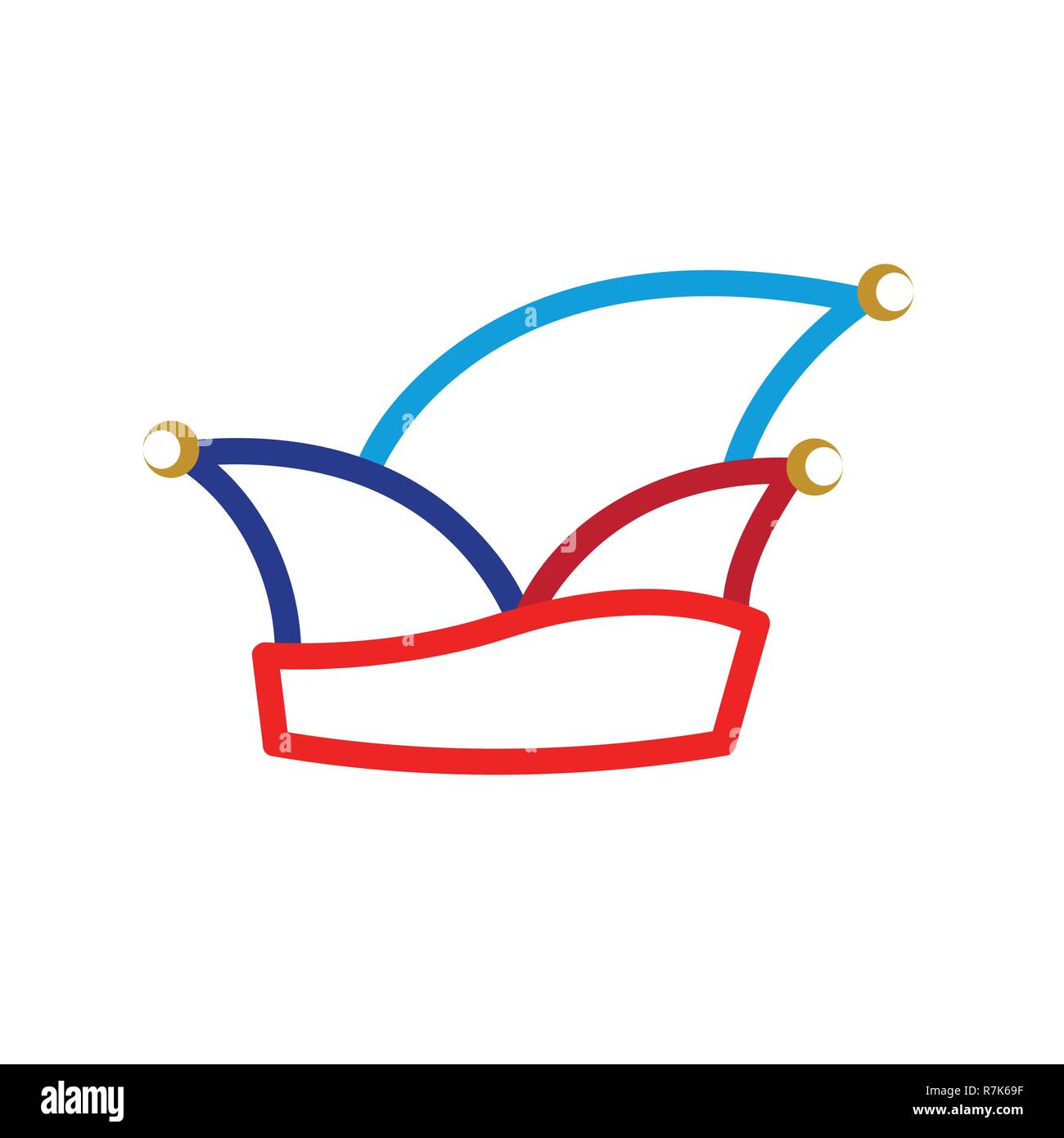 Karneval traditionelle Gap Skizzieren auf einem weißen Hintergrund Vektor-illustration EPS 10. Stock Vektor