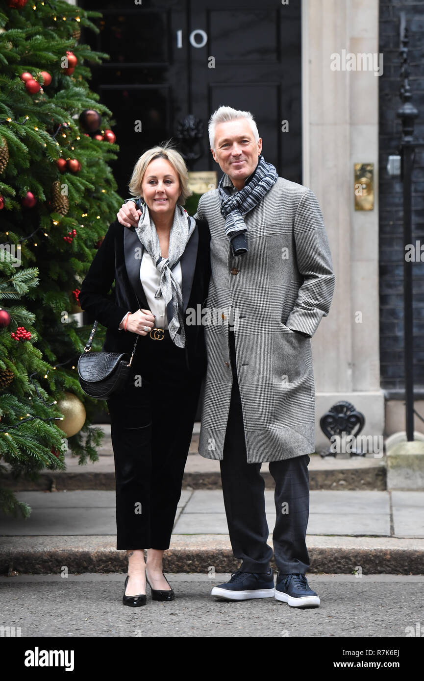 Martin Kemp und seine Frau Shirlie, Ankunft vor der Gründung der Partei des Starlight Kinder von Bundeskanzler Philip Hammond bei 11 Downing Street, London gehostet werden. Stockfoto