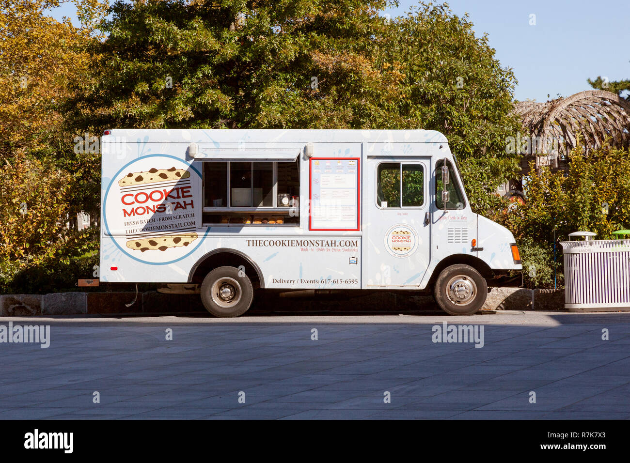 Bon Mir asiatisch inspirierten Speisen Lkw, Boston, Massachusetts, Vereinigte Staaten von Amerika. Stockfoto