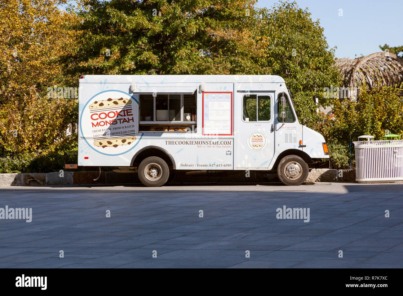 Bon Mir asiatisch inspirierten Speisen Lkw, Boston, Massachusetts, Vereinigte Staaten von Amerika. Stockfoto
