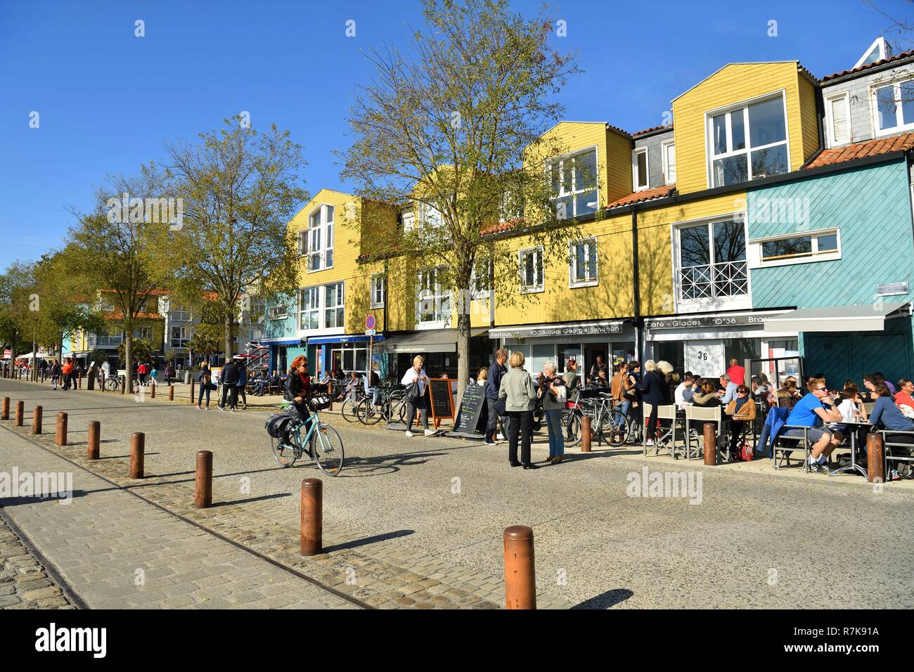 Frankreich, Poitou-Charentes, La Rochelle, den alten Hafen (Vieux Port), Gabut Bezirk in der Nähe des ehemaligen Trawler pool Stockfoto