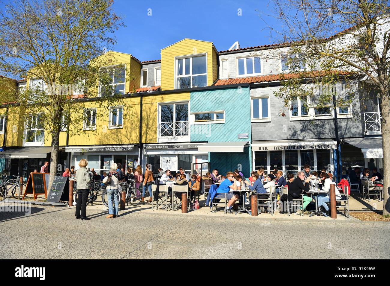 Frankreich, Poitou-Charentes, La Rochelle, den alten Hafen (Vieux Port), Gabut Bezirk in der Nähe des ehemaligen Trawler pool Stockfoto