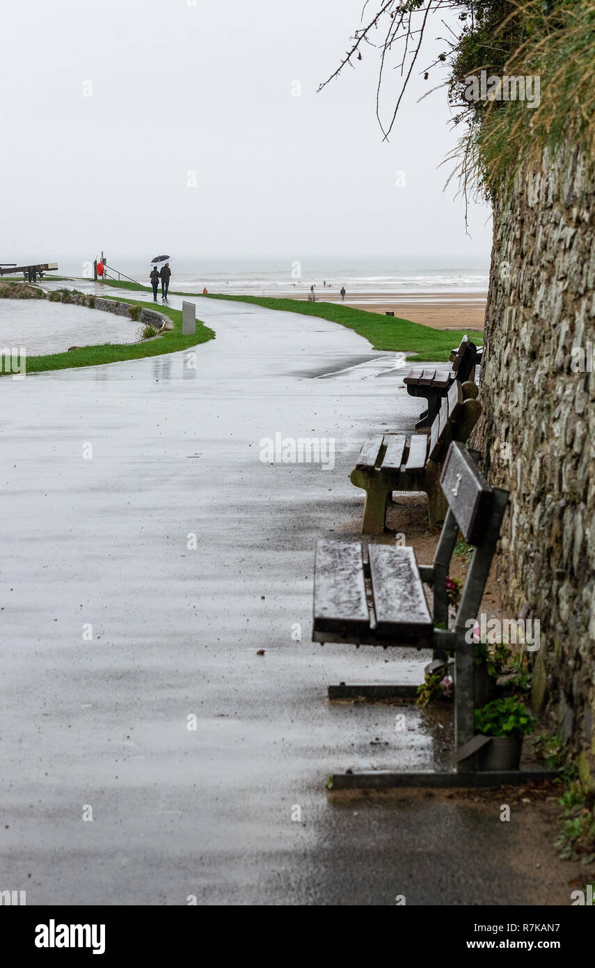 Einen feuchten regnerischen Tag in Bude, Cornwall, England Stockfoto