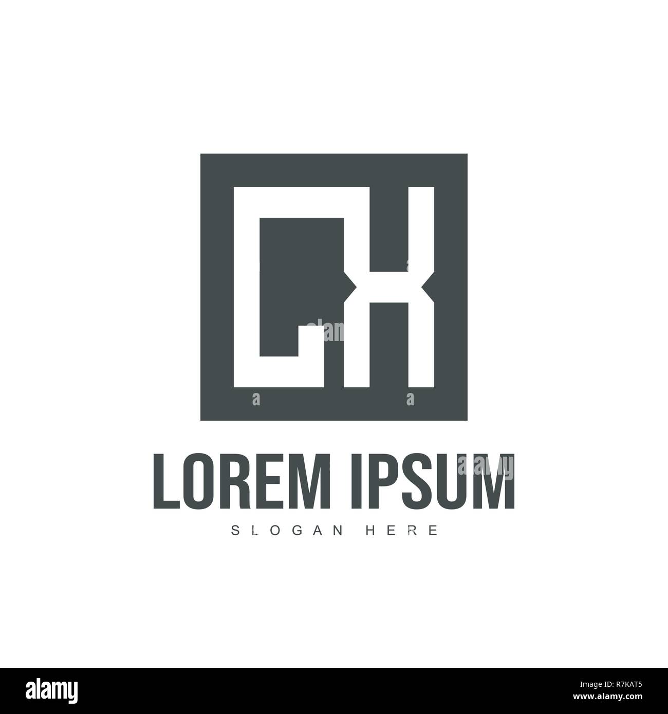 Initial logo Vorlage. Minimalistische schreiben Logo template Design Stock Vektor