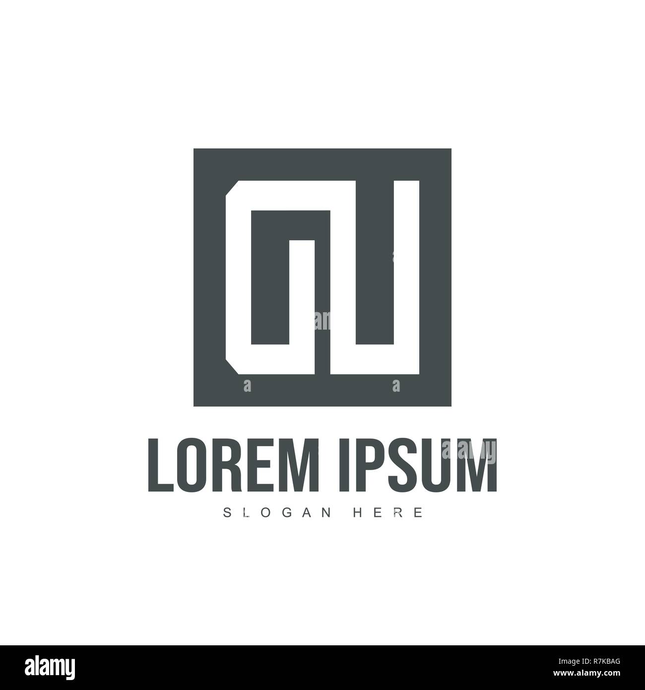 Initial Logo Design. Minimalistische schreiben Logo template Design Stock Vektor