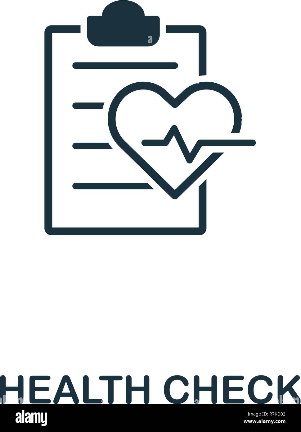 Gesundheit Symbol prüfen. Premium Design aus dem Gesundheitswesen. Pixel Perfect Health Check Symbol für Web Design, Anwendungen, Software, drucken Stock Vektor