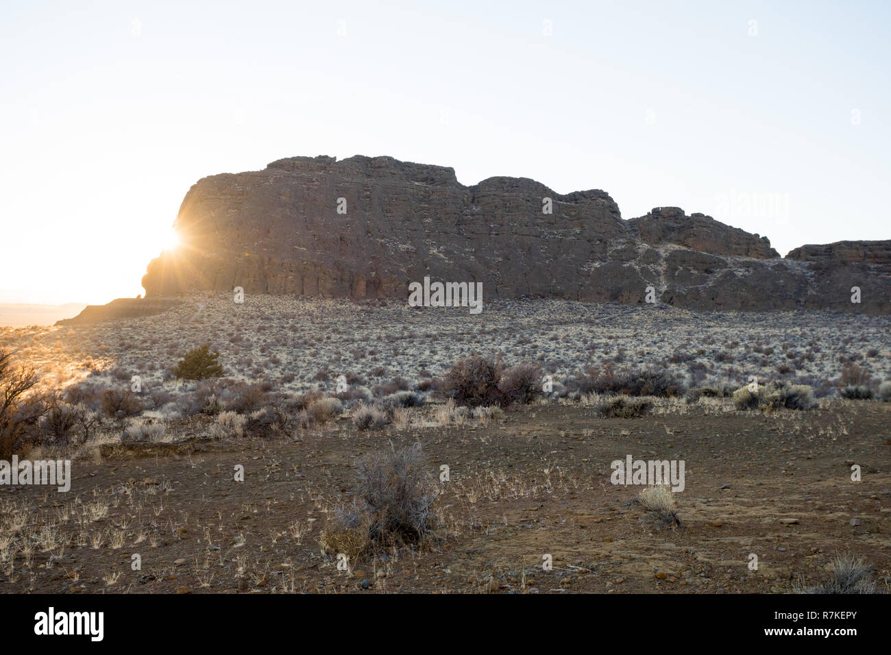 Wunderschöne Landschaft landschaftlich von einer Reise nach Fort Rock in South Central Oregon auf der östlichen Seite der Kaskaden. Stockfoto