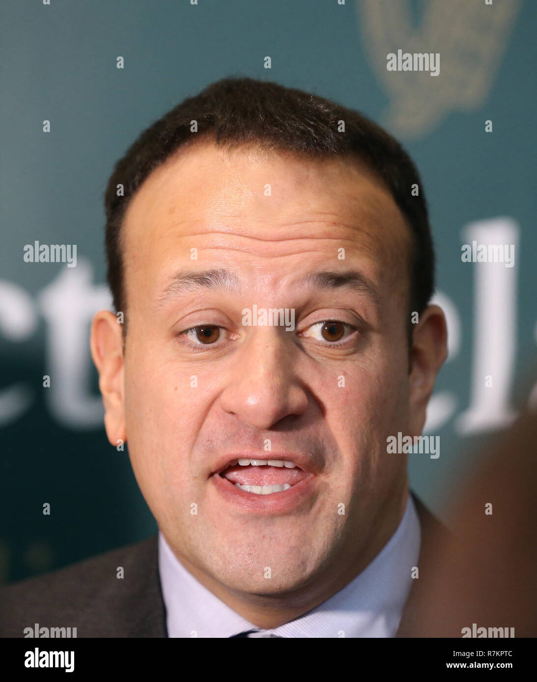 Irische Premierminister Leo Brexit Varadkar gibt an, dass die Abkommen mit der EU ist das einzige Angebot auf dem Tisch". Dublin, Irland Stockfoto