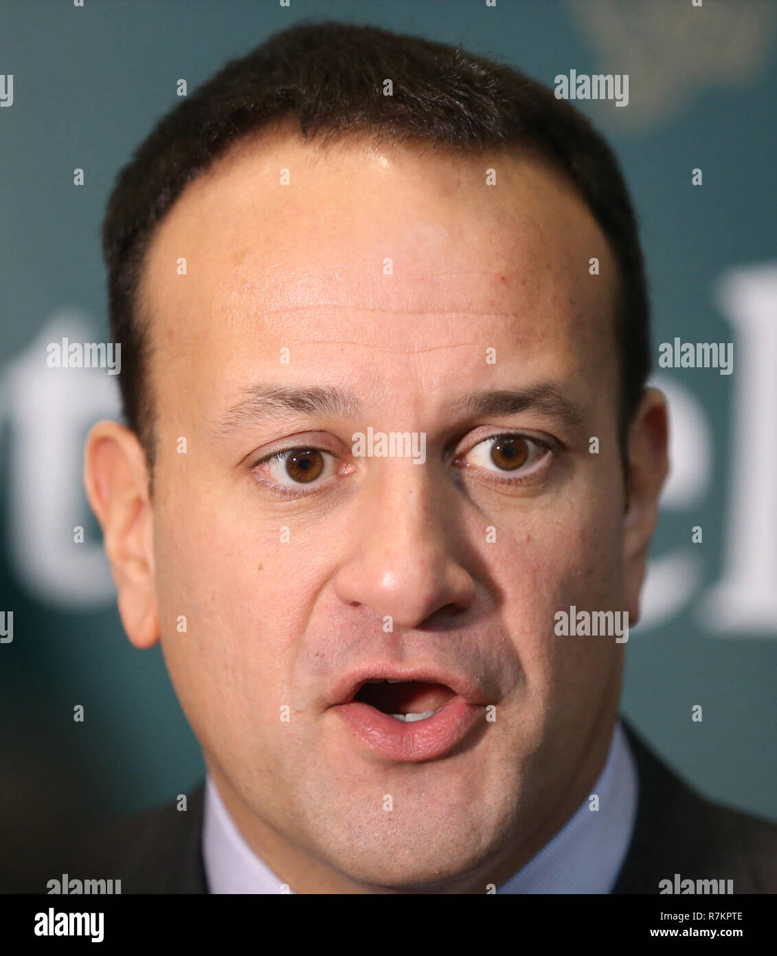 Irische Premierminister Leo Brexit Varadkar gibt an, dass die Abkommen mit der EU ist das einzige Angebot auf dem Tisch". Dublin, Irland Stockfoto