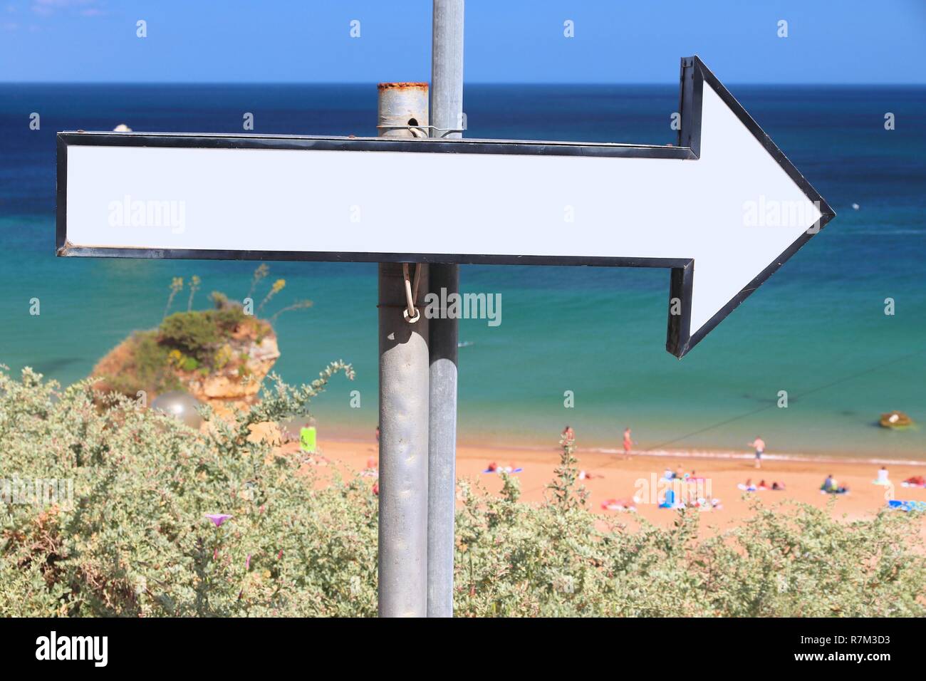 Leere Strand mit Copyspace für Ihr Design. Stockfoto