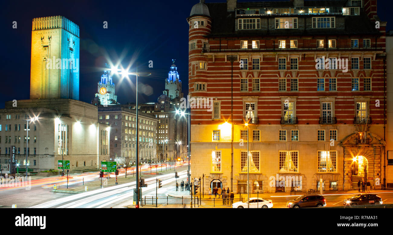 Albion House, 30 James St, Liverpool ursprünglich der White Star Reederei Gebäude, heute ein Hotel. Bild im Dezember 2018 berücksichtigt. Stockfoto