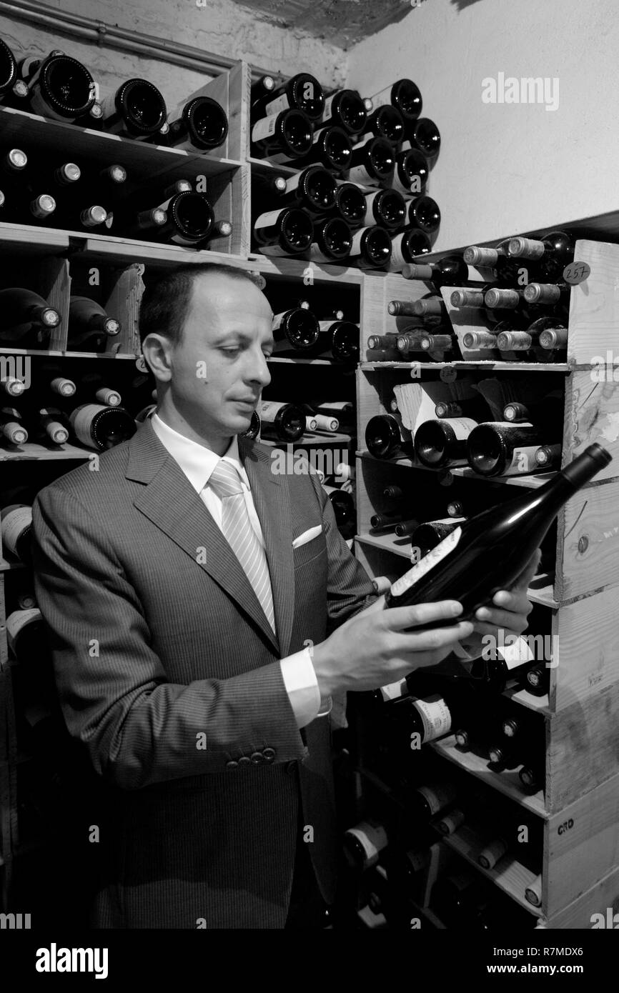 Frankreich, Paris, Il vino Restaurant von Enrico Bernardo, im Keller Stockfoto