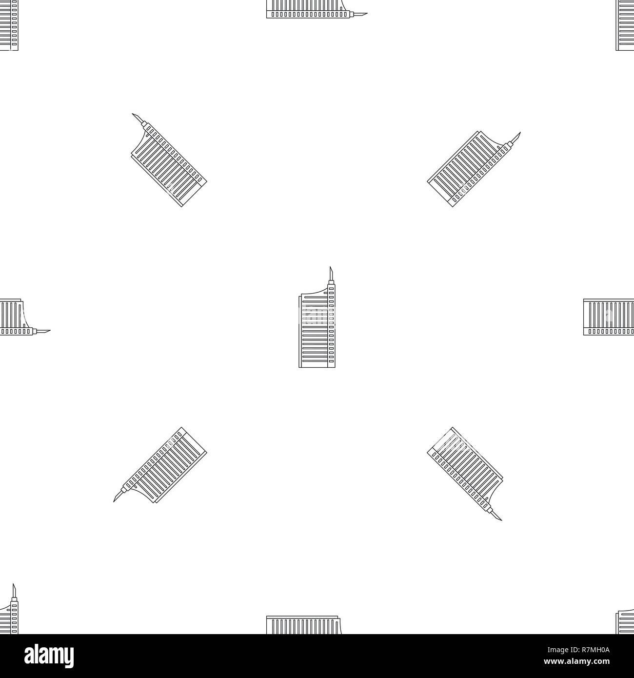 Sky Scraper Symbol. Überblick Abbildung: Sky Scraper vektor Symbol für Web Design auf weißem Hintergrund Stock Vektor