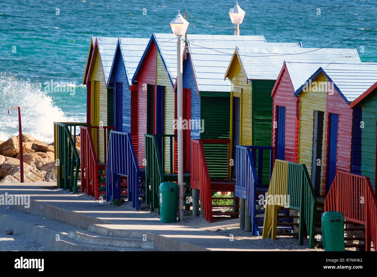 Badehaus Muizenberg Kapstadt Stockfoto