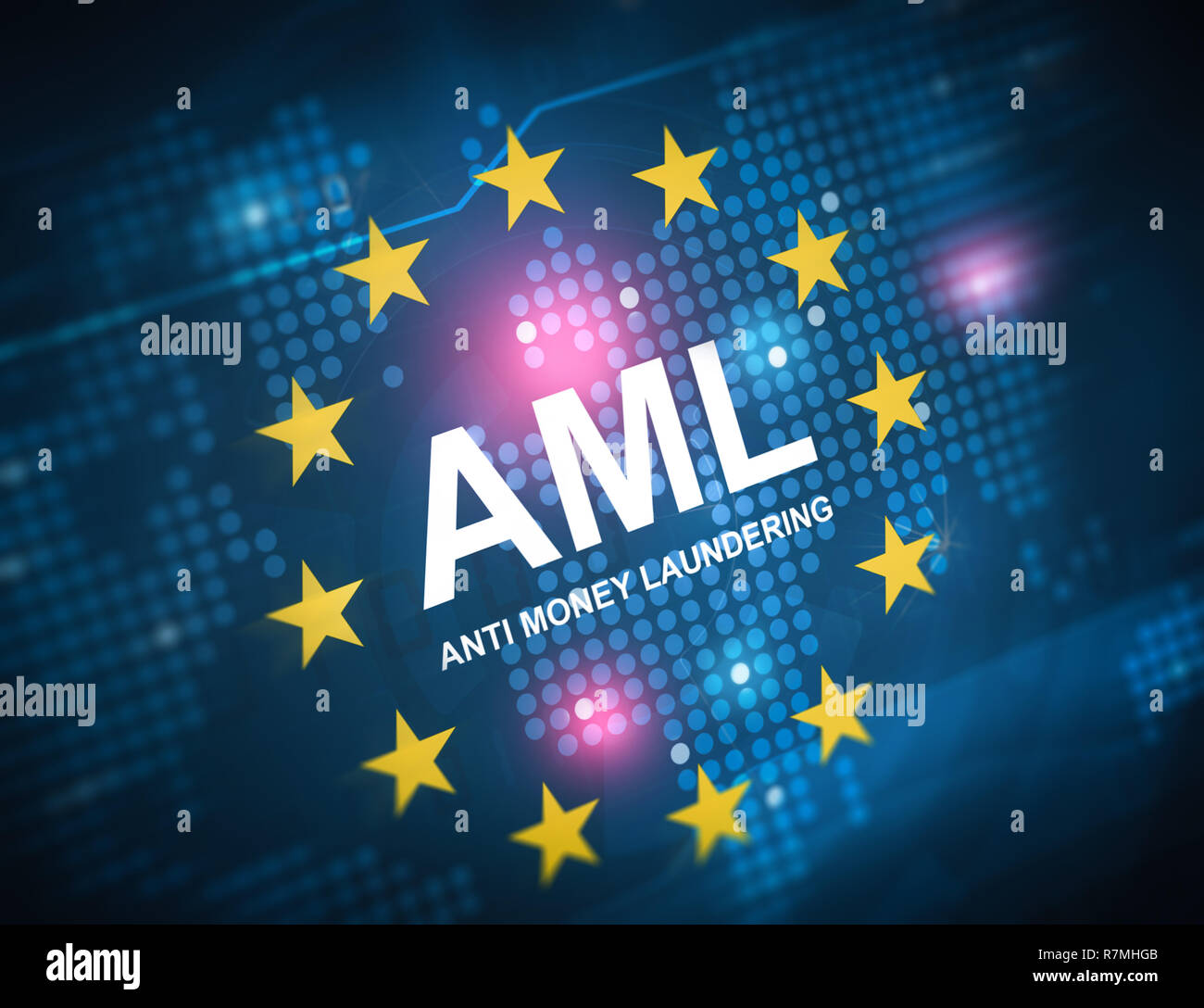 AML Anti Geldwäsche Konzept Stockfoto