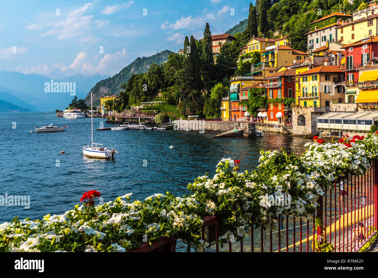 Varenna, kleine Stadt am Comer See, Italien Stockfoto