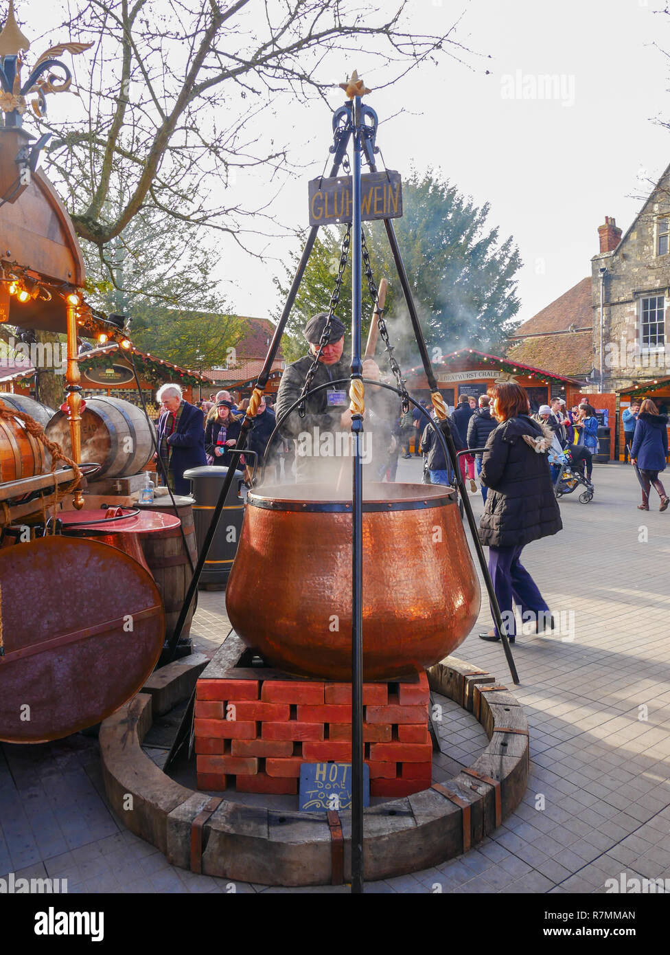 Winchester Weihnachtsmarkt, 10. Dezember 2018 Stockfoto