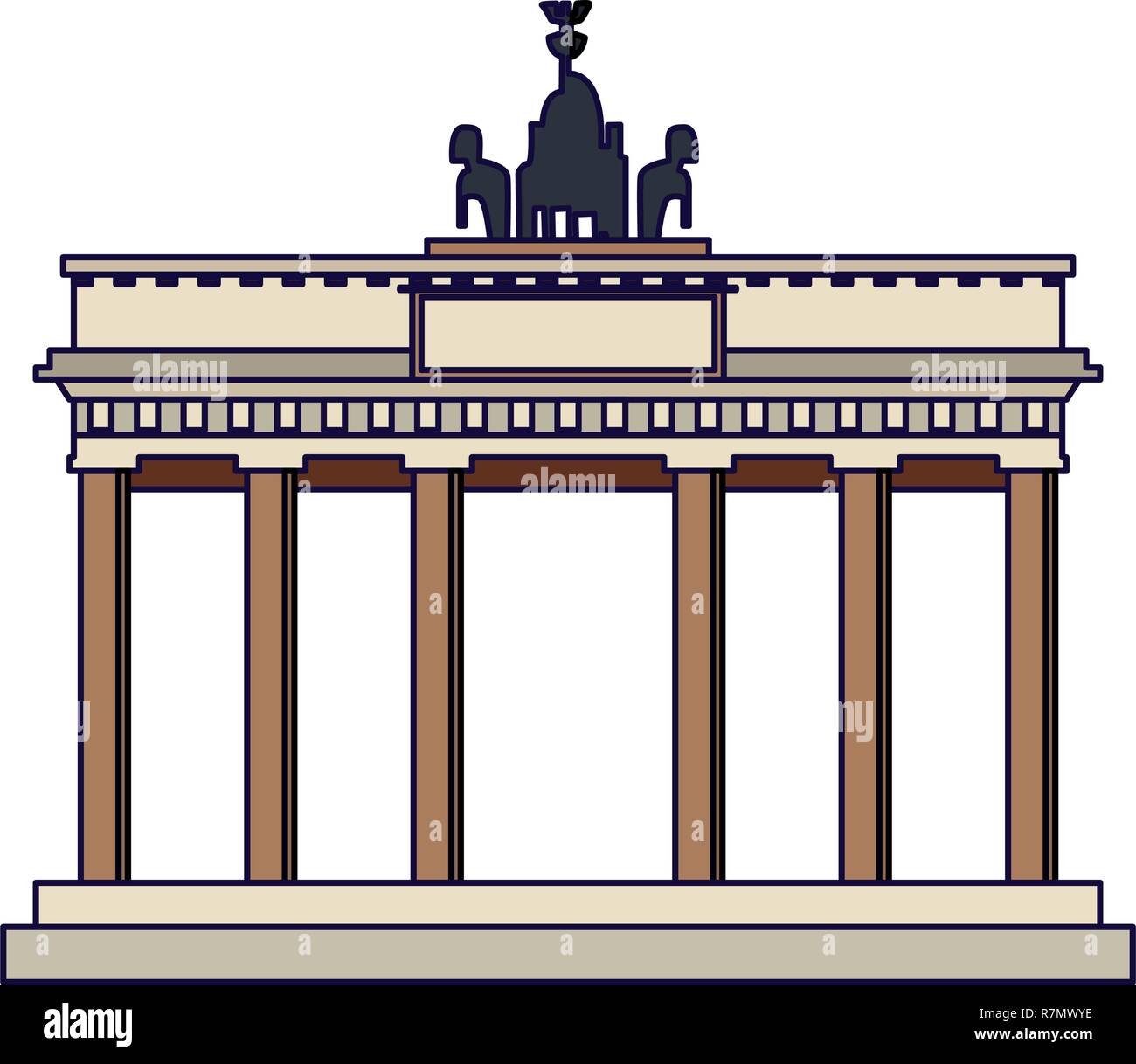 Brandenburger Tor Denkmal Stock Vektor