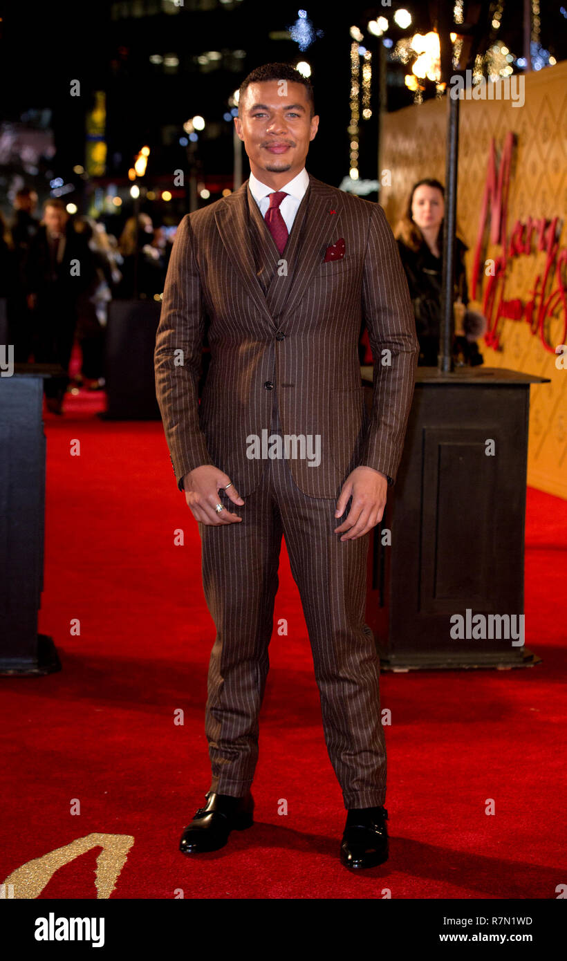 Ismael Cruz Cordova erreicht das Europäische Premiere von Mary Queen of Scots bei Cineworld Leicester Square, London. Stockfoto