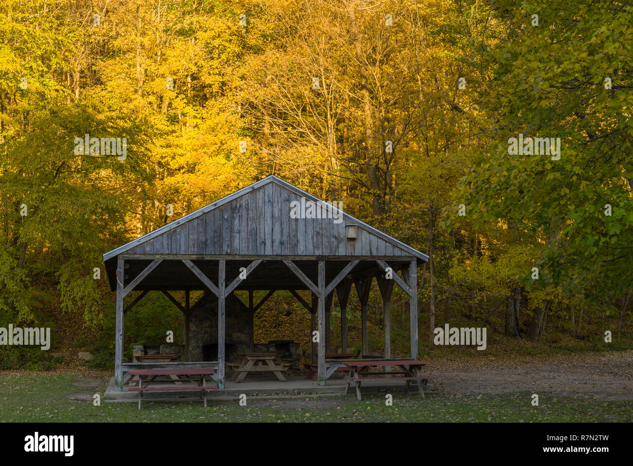 Goldene Stunden bei alten Mine Park Stockfoto