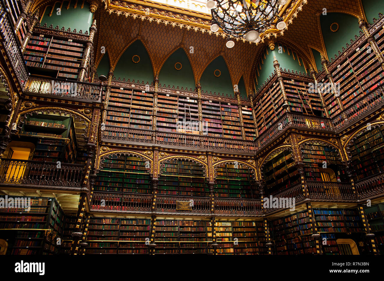 Portugiesische lesen Kabinett von Rio de Janeiro, eine der schönsten Bibliotheken in Brasilien Stockfoto