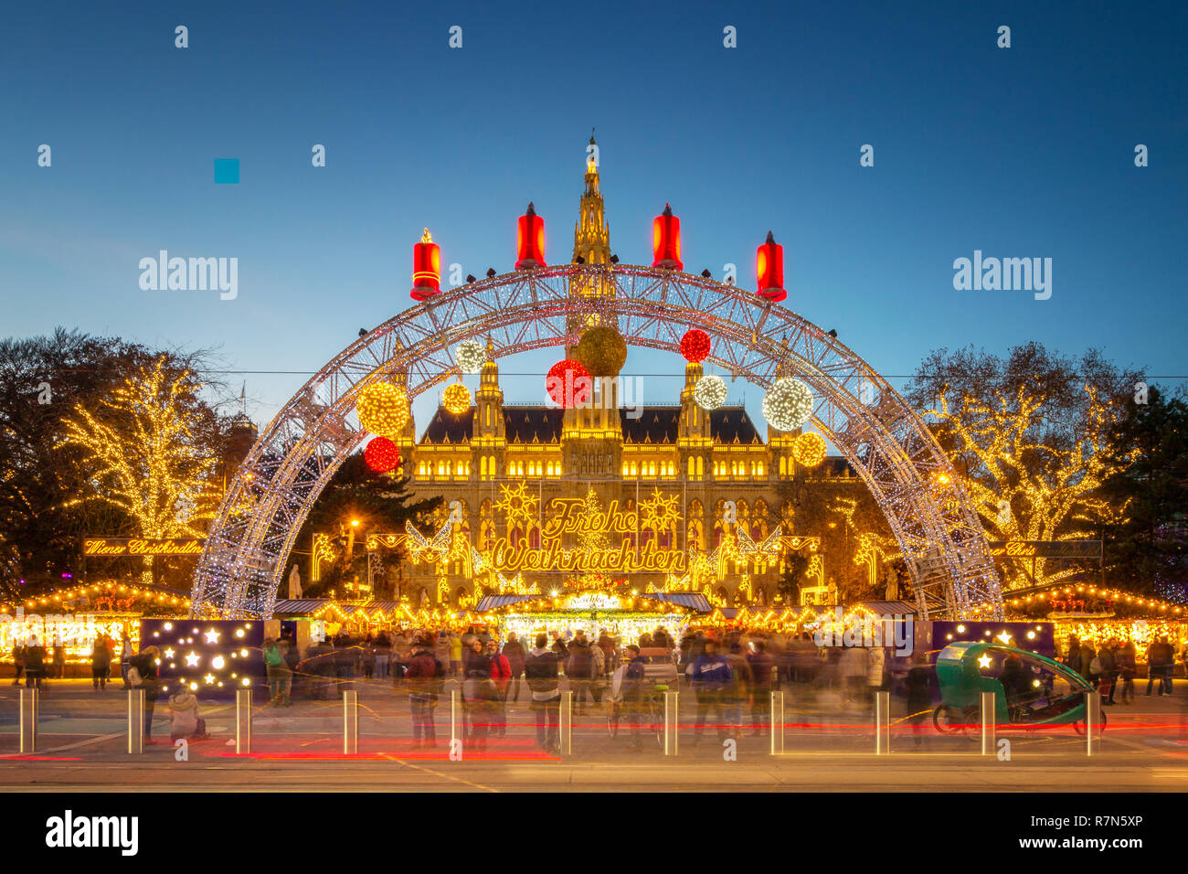Weihnachtsmarkt in Wien, Österreich Stockfoto