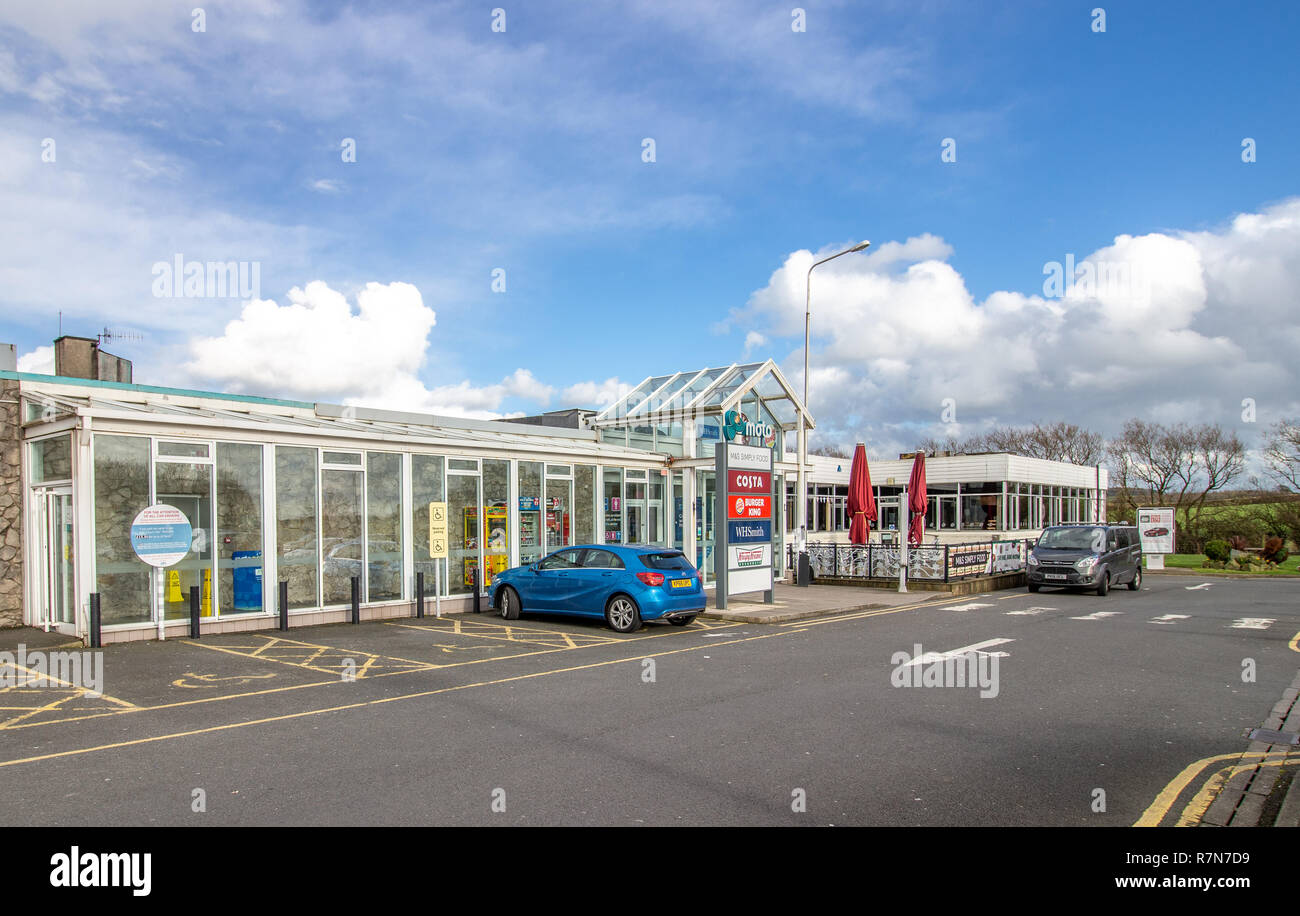 Burton Dienstleistungen in Cumbria M6 Northbound in der Nähe der Lake District Stockfoto