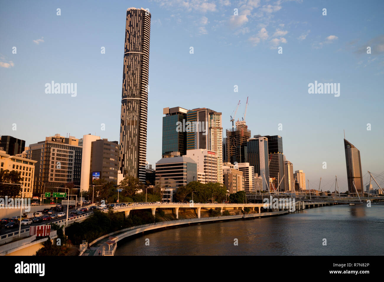 Brisbane City Centre und Fluss Brisbane, Queensland, Australien Stockfoto