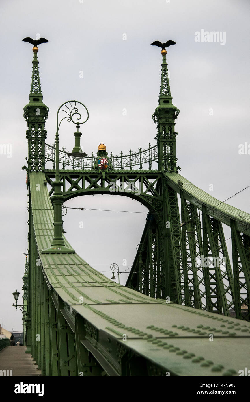 Liberty Bridge, Ungarn, Budapest Stockfoto