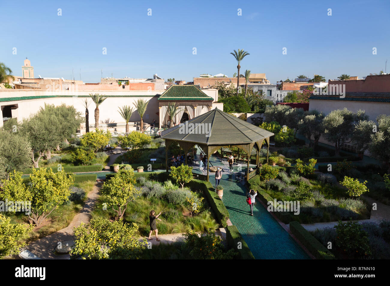 Der geheime Garten Marrakesch, aka Le Jardin Secret, Garten Museum, Marrakesch Medina, Marrakesch, Marokko Nordafrika Stockfoto