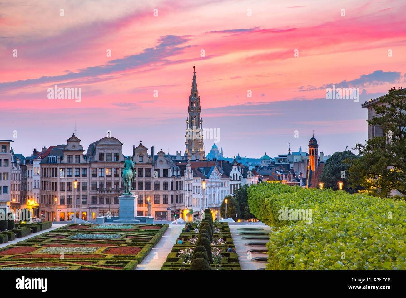 Brüssel bei Sonnenuntergang, Brüssel, Belgien Stockfoto