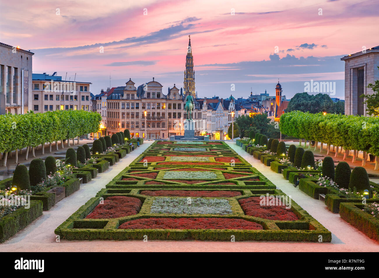 Brüssel bei Sonnenuntergang, Brüssel, Belgien Stockfoto