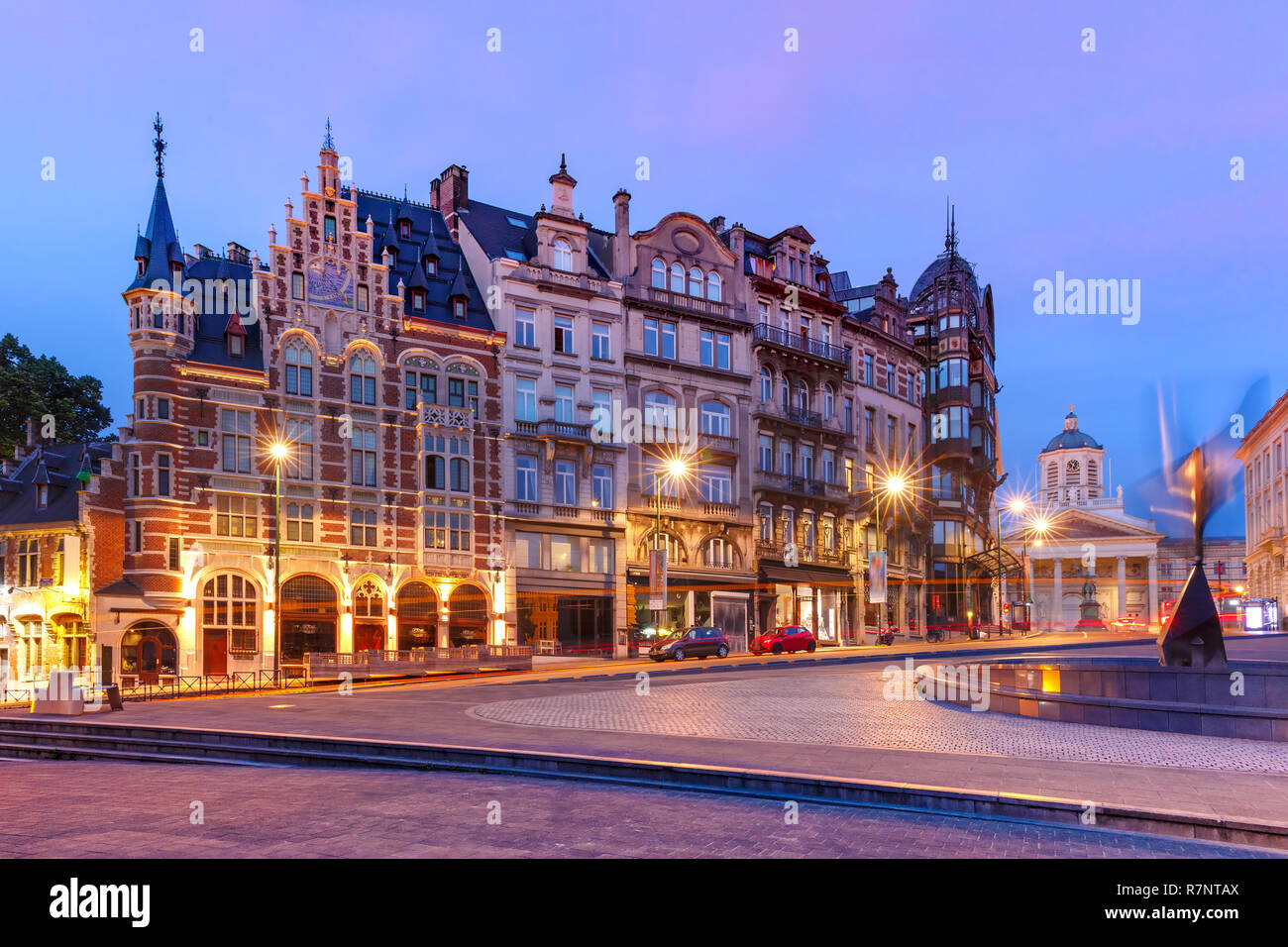 In der Nacht von Brüssel, Brüssel, Belgien Stockfoto