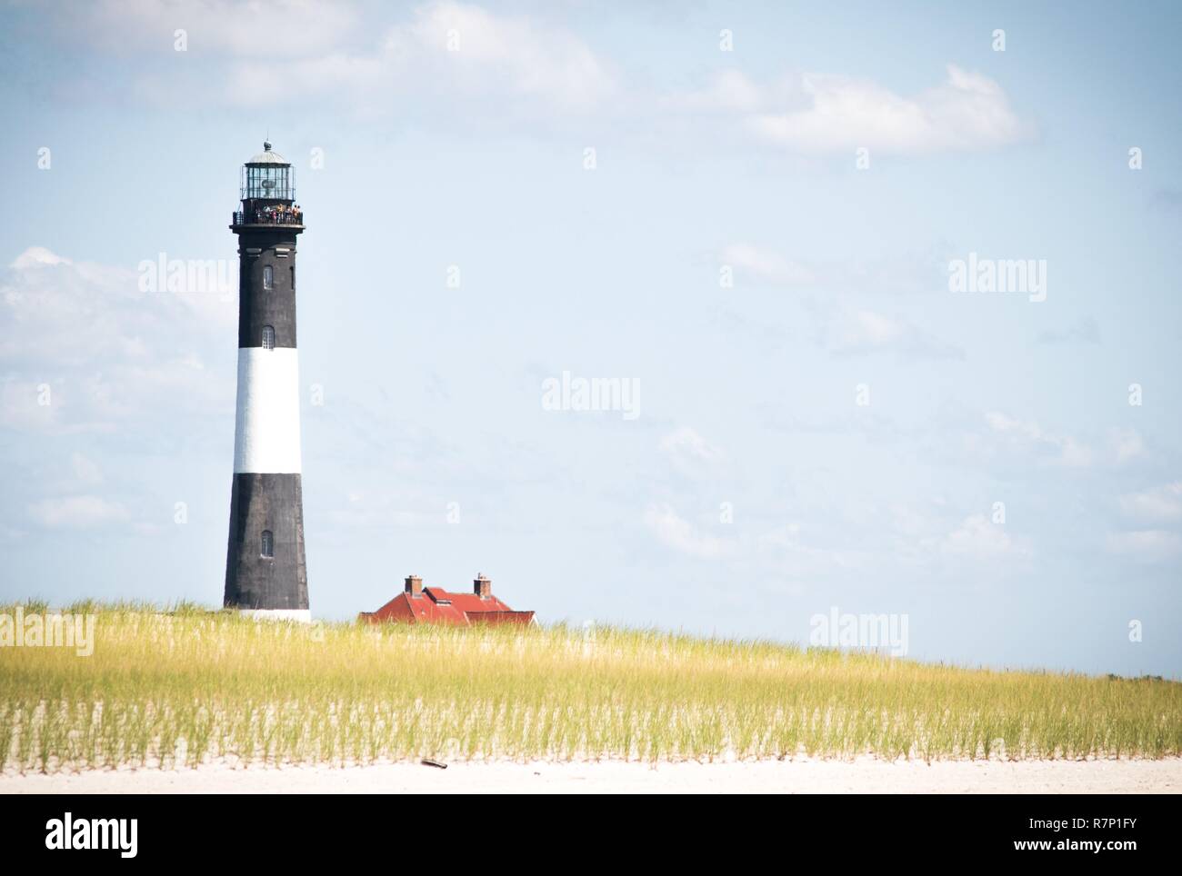 Fire Island Lighthouse auf Long Island, New York Stockfoto