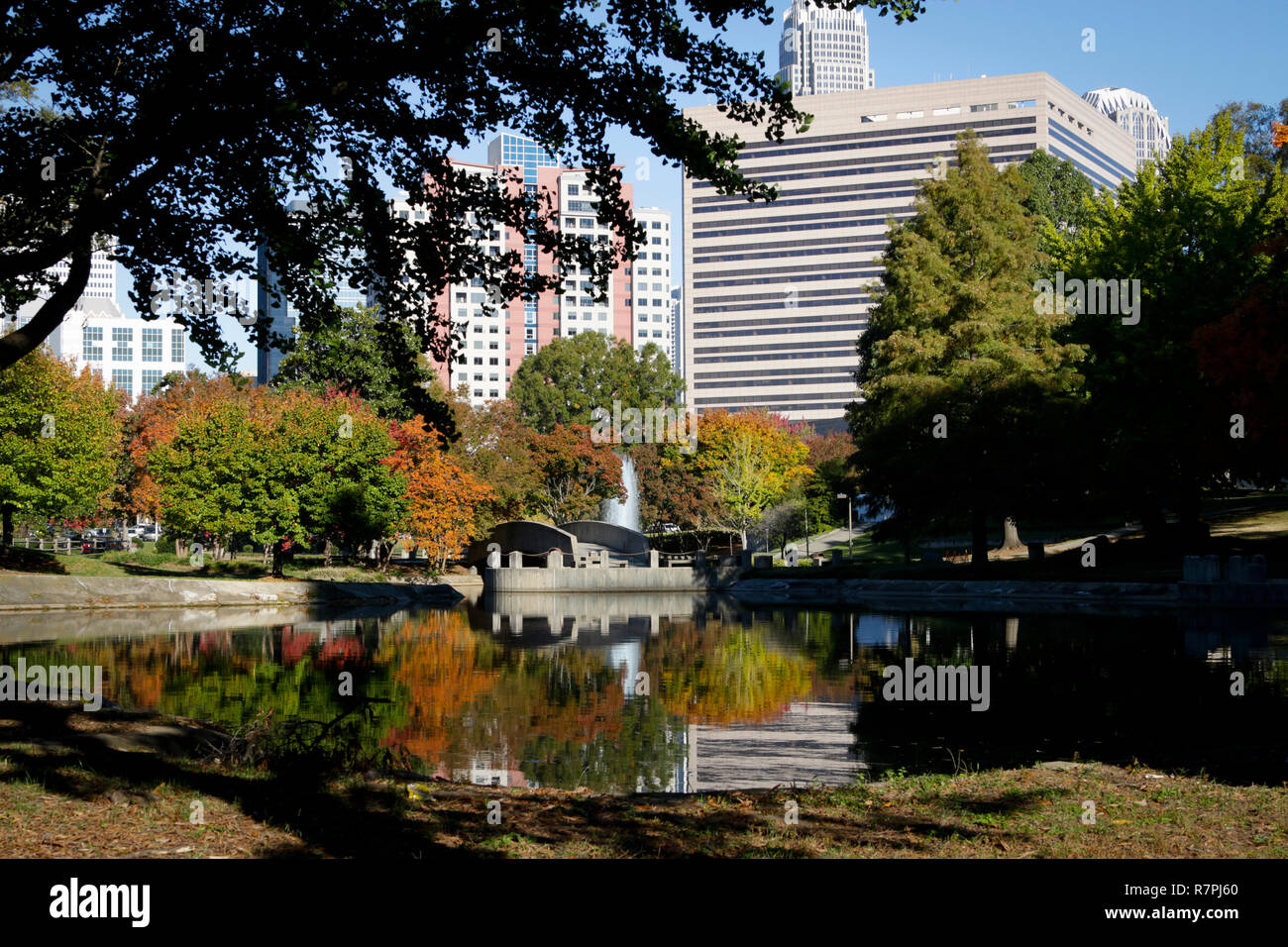 See bei Marshall Park in Charlotte NC Stockfoto