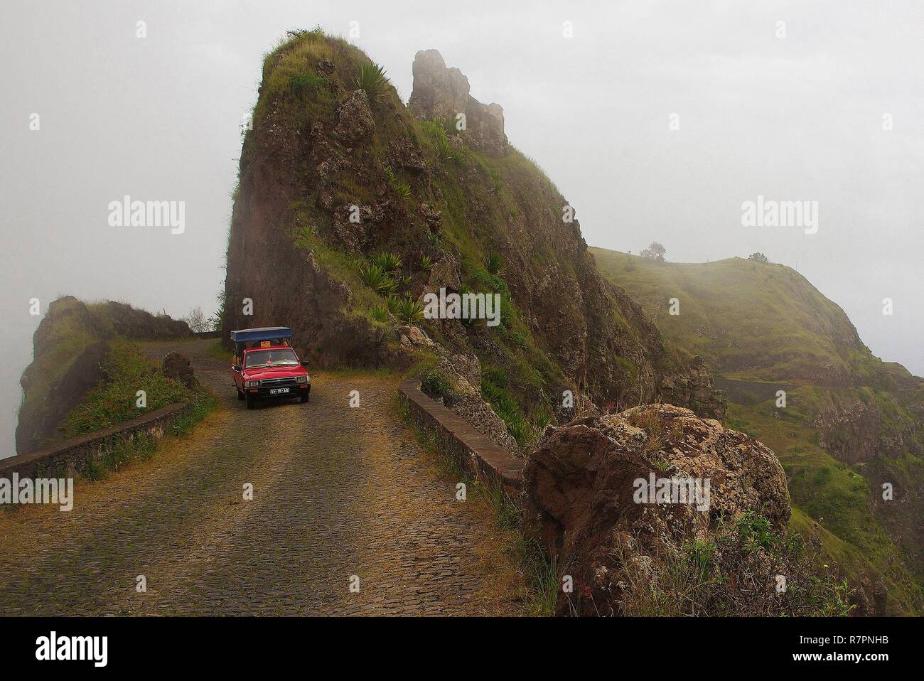 Kapverden, Santo Antao, ALUGUER am oberen Ende der Straße Estrado da Corda Stockfoto