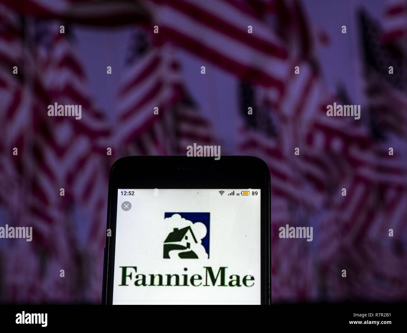 Kiew, Ukraine. 10 Dez, 2018. Fannie Mae Mortgage Loan Company Logo auf dem Smartphone angezeigt. Quelle: Igor Golovniov/SOPA Images/ZUMA Draht/Alamy leben Nachrichten Stockfoto