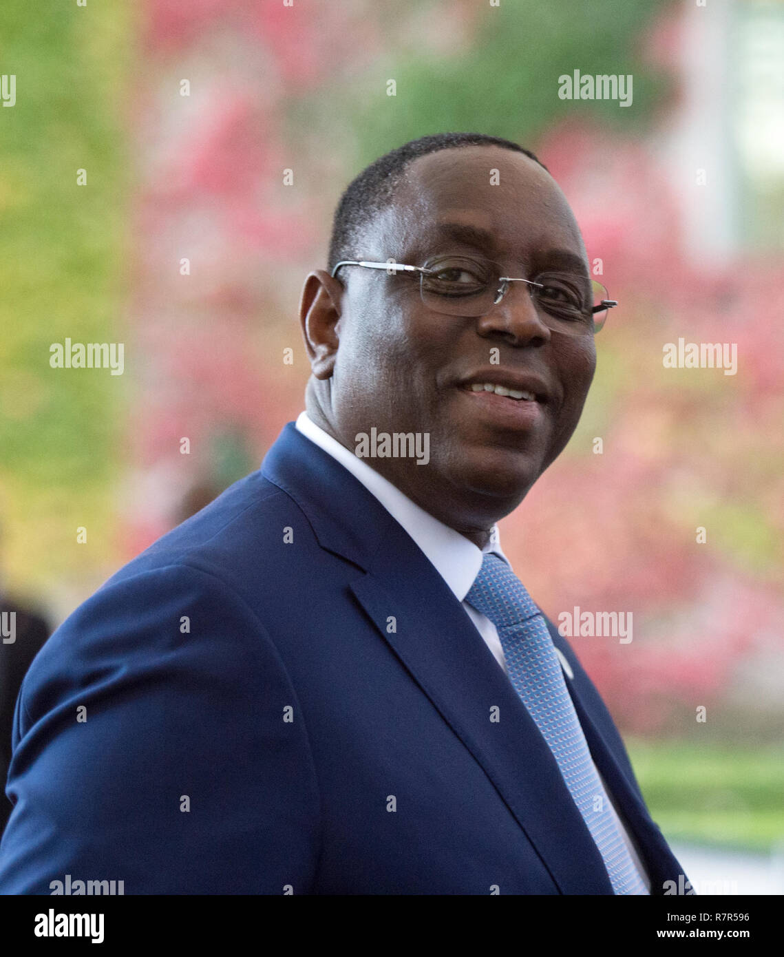 Präsident Macky Sall (Senegal) Herzlich und einladend die Staats- und Regierungschefs im Bundeskanzleramt im Rahmen der Konferenz "Compact mit Afrika" in Berlin, Deutschland am 30.10.2018. € | Nutzung weltweit Stockfoto