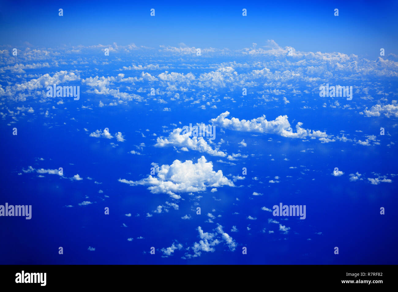 Wolken über dem Indischen Ozean, die Republik der Seychellen. Stockfoto