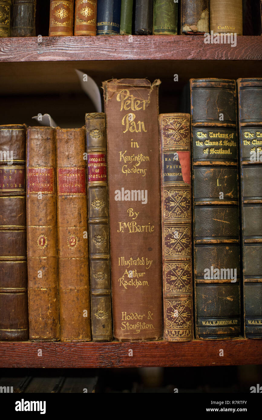 Das Tagebuch einer Buchhändlerin Thema Shaun Bythell in Schottland das größte Antiquariat Räumlichkeiten in Wigtown, wo er seine meistverkaufte Buch schrieb. Stockfoto