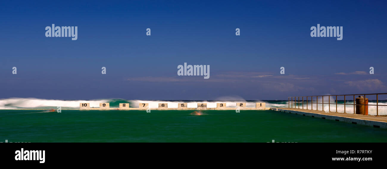 Merewether Ocean Bäder in der Nähe von Newcastle, NSW, Australien Stockfoto