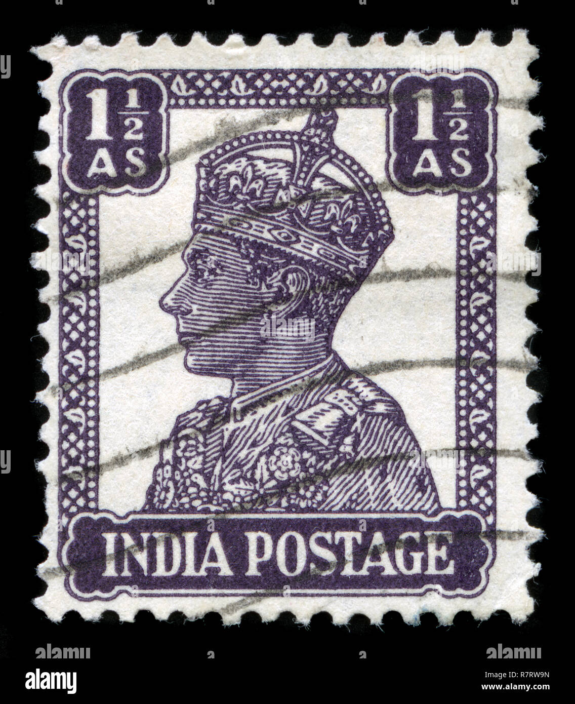 Briefmarke aus Indien in der King George VI-dauerserien (1940-43) Serie 1942 veröffentlichten Stockfoto