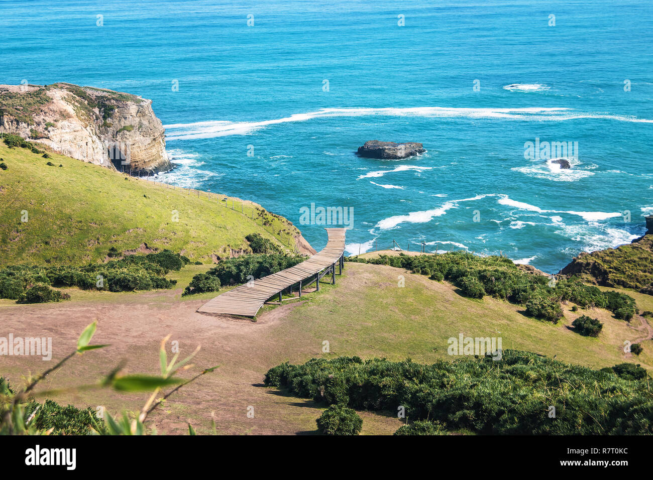 Muelle de las Almas (Dock der Seelen) in Cucao - Insel Chiloe, Chile Stockfoto