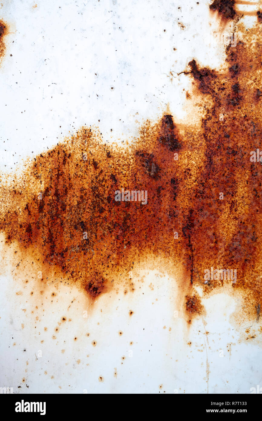 Rost-Muster auf Stahlblech Stockfoto