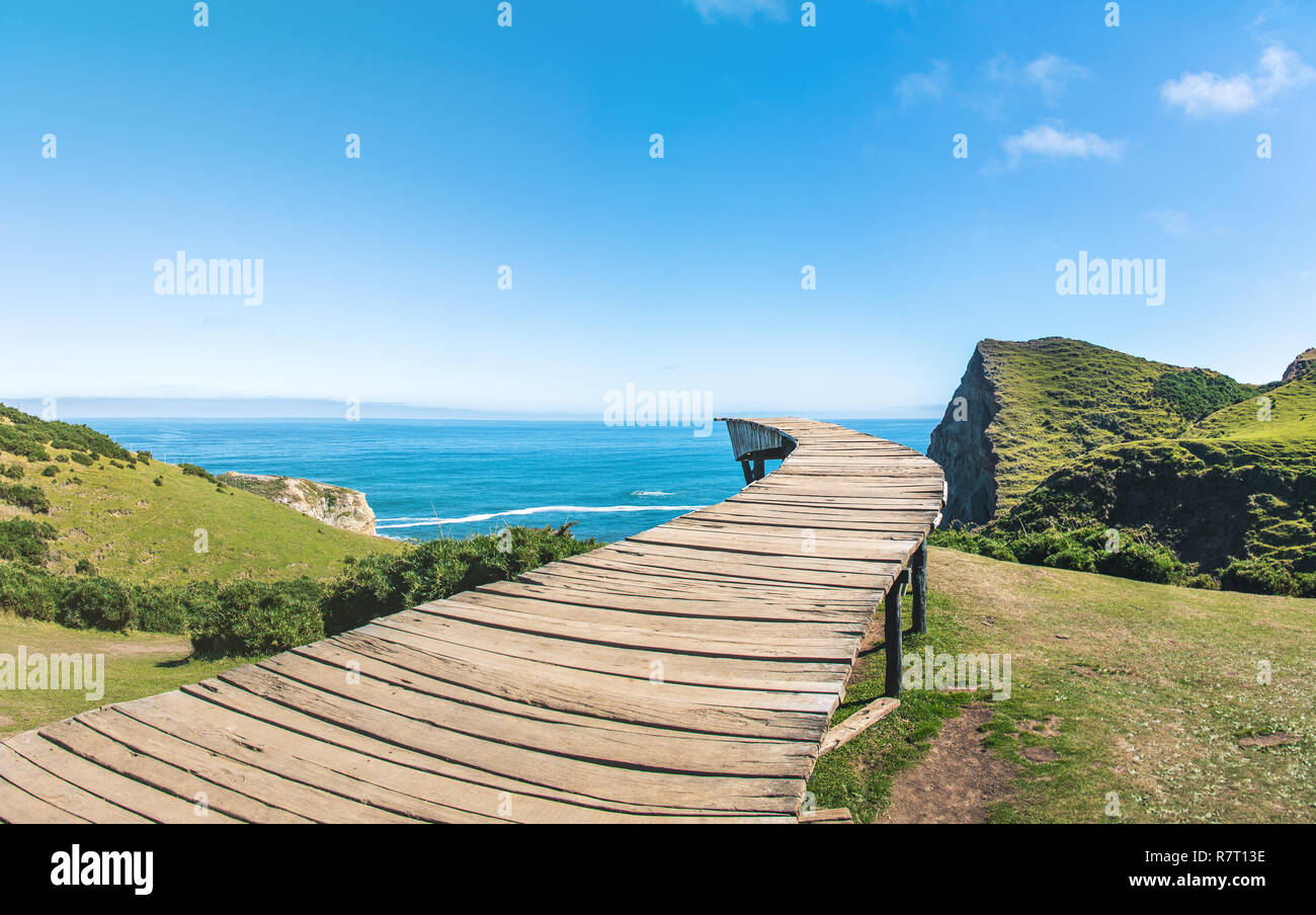 Muelle de las Almas (Dock der Seelen) in Cucao - Insel Chiloe, Chile Stockfoto